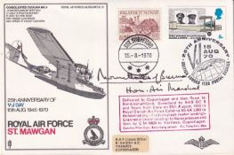 RAF St Mawgan Signed Mountbatten of Burma. Admiral of the Fleet Hon Air Marshal. 15 Aug 70 BFPS 1128