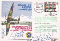 Battle of Britain Signed Baron Willoughby de Broke WW1, Air Marshal K Porter. Pilot, Crew, Plus 1.