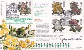 RFDC95c Bromley and District NSPCC Centenary Signed Margaret Thatcher FDC. 16 7 91 Hampton Court