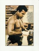 Muhammad Ali and Angelo Dundee 16x12 approx mounted black and white magazine photo. Good