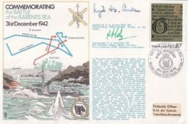 2RN3c 34th Anniv Battle of the Barents Sea Signed P Cole and N H G Austen. 31 Dec 76 - BFPS 1556 -