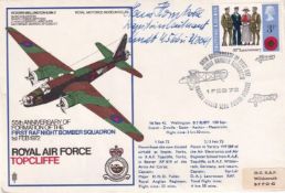 Sc26 RAF Topcliffe Signed by Capt Hans Hornkohl U - Boat Captain U566. 1 Feb 72 BFPS 1280 RAF