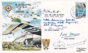Rare ES33c Battle of Arnhem Signed Gen J Hackett + 3 resistance, M Dauncey Pilot. ES33c 17 1X 84