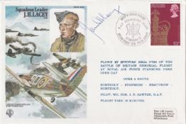 HA30c Own Cover Signed by Sqn Ldr J. H. Lacey Battle of Britain Ace. 23 September 1978 BFPS 1626 Sqn