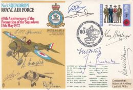 No3 Sqn formation in 1912 Signed 8 Ex Members Pilots 3 Sqn WW1 and WW11. 13 May 72 - BFPS 1286 - No.