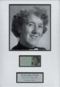 Enid Blyton 16x11 inch mounted signature piece includes signed album page, vintage black and white