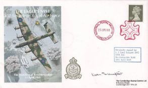 Eagles Nest 617 Sqn Cover Signed Len Sumpter on Dams raid. 25 Apr 88 London National Postal Museum