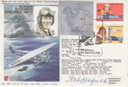 HASP8d Flown cover C Kingsford-Smith cover signed H. A. Litchfield WW1 Veteran HMAS Melbourne. 9