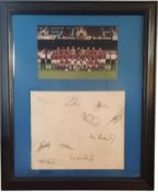 West Ham United signed 23x19 inch framed 2000 squad photo and signatures include Neil Ruddock,