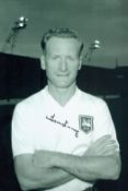 Football Tom Finney signed 12x8 inch Preston North End vintage black and white photo. Good condition