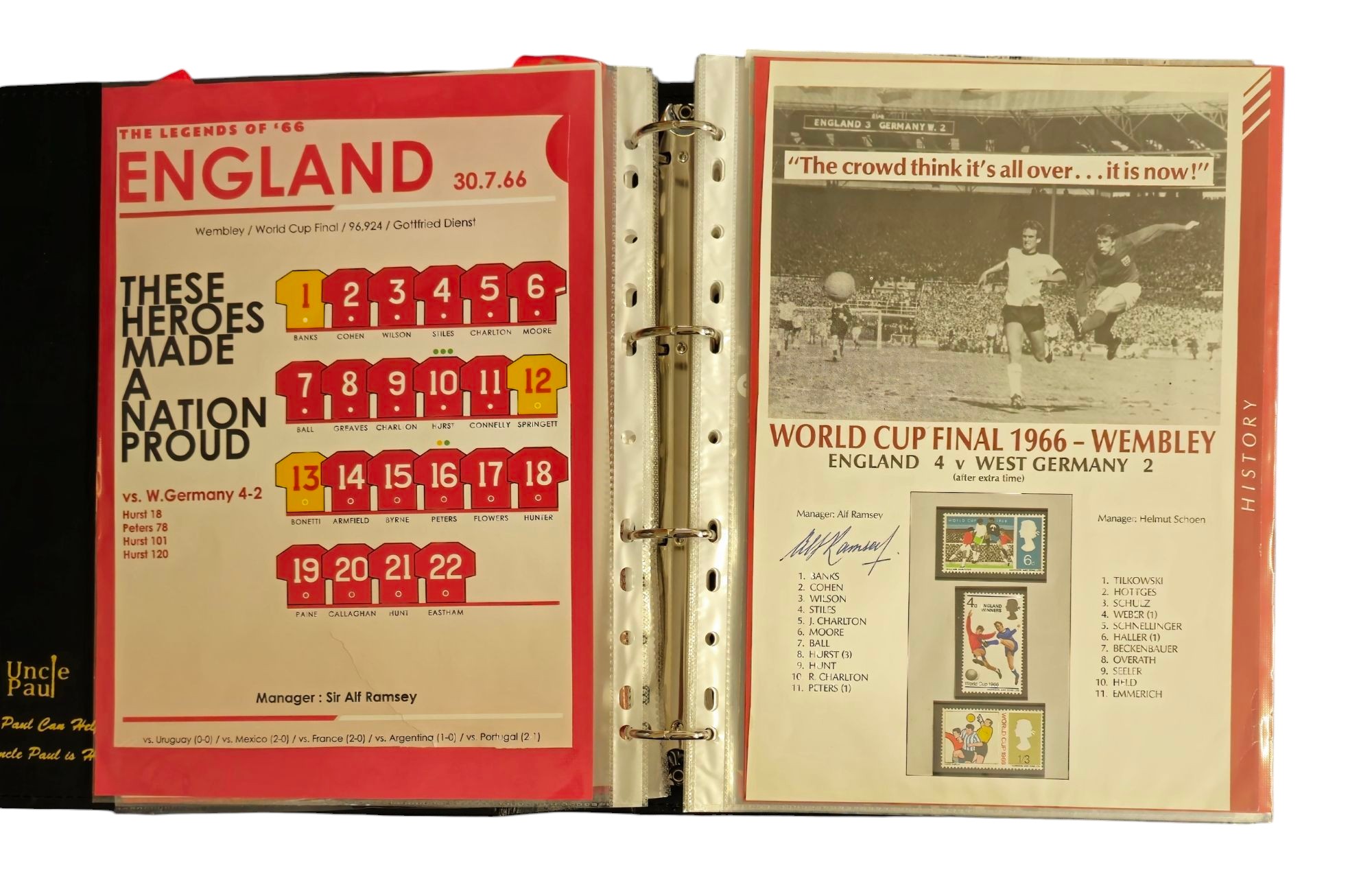 1966 World Cup Final collection 46 signed photos both England and Germany full squads and manages - Image 2 of 4