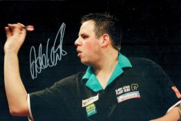 Adrian Lewis signed 12x8inch colour photo. Good condition Est.