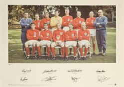 Roger Hunt, Gordon Banks, Jack Charlton, George Cohen, Martin Peters, Geoff Hurst, Alan Ball and Ray