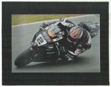 Josh Brookes 10x12 inch mounted colour photo. Unsigned. Good condition Est.