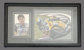 Moto Gp Gregorio Lavilla signed 20x12 inch overall mounted and framed colour photo display