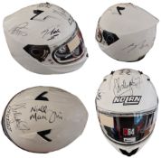 Nolan multi signed full size replica helmet includes 5, fantastic signature. Good condition Est.