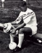 Jack Charlton signed 10x8 inch black and white photo. Good condition Est.