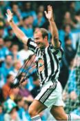 Alan Shearer signed 12x8inch colour photo. Good condition Est.