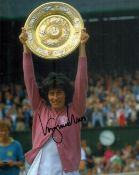 Virginia Wade 8x10 inch signed colour photo. Good condition Est.
