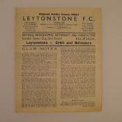 1 x Leytonstone 1946-47 Season London Senior Cup Round 2 football programme, Vs Erith and