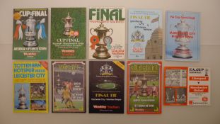 10 x FA Cup Final, Replay and Semi Final programmes from 1978 to 1982 comprising 1 x Final Arsenal