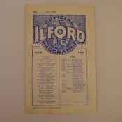 1 x Ilford 1948-49 Season friendly match football programme, Vs Oxford University Nov 20 1948, has