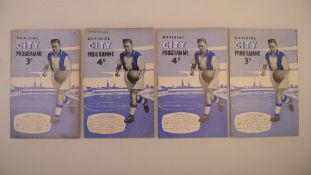 4 x Coventry City 1955-56 football programmes, Vs Brighton and Hove Albion Oct 29 1955, Vs