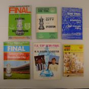 5 x FA Cup 1968 and 1969 programmes comprising 1 x Final Everton Vs West Bromwich Albion May 18 1968