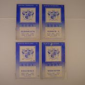 4 x Bury 1958 football programmes, Vs Plymouth Argyle Sept 8, Vs Workington Mar 15, Vs Rochdale