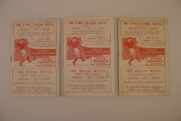 3 x Barnsley 1956 football programmes, Vs Swansea City Apr 2 1956, Vs Stoke city Apr 7 1956 and Vs