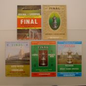 5 x FA Cup Final programmes consecutive years from 1971 to 1975 comprising 1 x Arsenal Vs