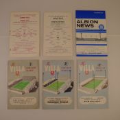6 x Aston Villa various FA cup football programmes, Vs Tottenham Hotspur Feb 18 1961, Vs Aldershot