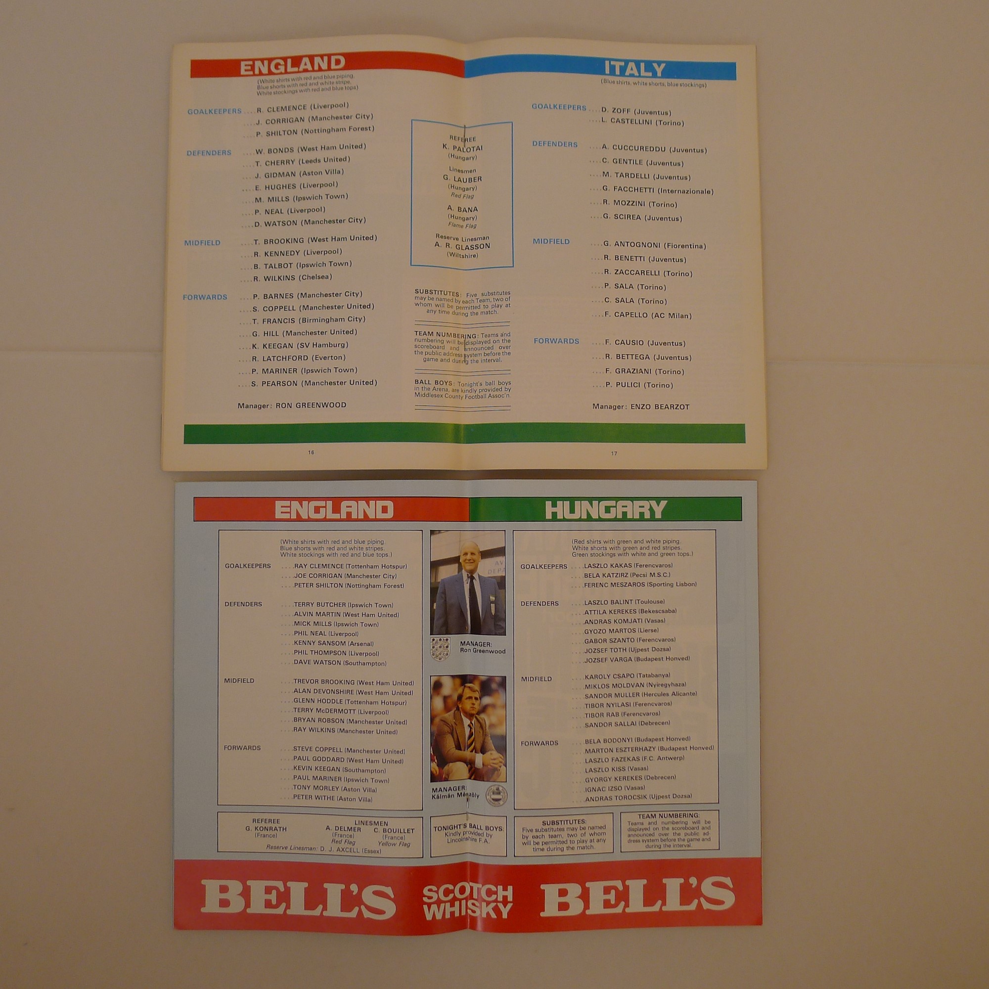 6 x England FIFA World Cup Qualifying Home International programmes from 1976 to 1981 comprising 1 x - Image 4 of 5