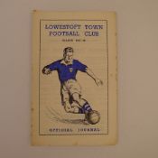1 x Lowestoft 1947-48 Season Suffolk Senior Cup Quarter final replay football programme, Vs