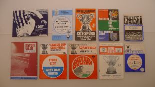 10 x Football League Cup Final, Semi Final and Replay programmes from 1969 to 1972 comprising 1 x