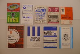 9 x Football League Cup Final, Semi Final, Replay and Second Round programmes from 1965 to 1969