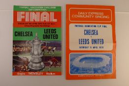1 x FA Cup 1970 Final programme Chelsea Vs Leeds United April 11 1970 at Empire Stadium Wembley