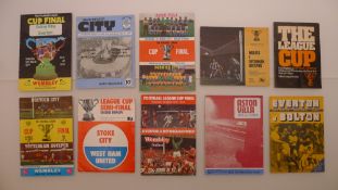 10 x Football League Cup Final, Semi Final and Replay programmes from 1970 to 1978 comprising 1 x
