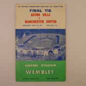 1 x FA Cup Final 1957 programme Aston Villa Vs Manchester United May 4 1957 at Empire Stadium