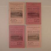 4 x Wrexham 1958 football programmes, Vs Scunthorpe United Apr 4, Vs Southport Apr 19, Vs Swindon