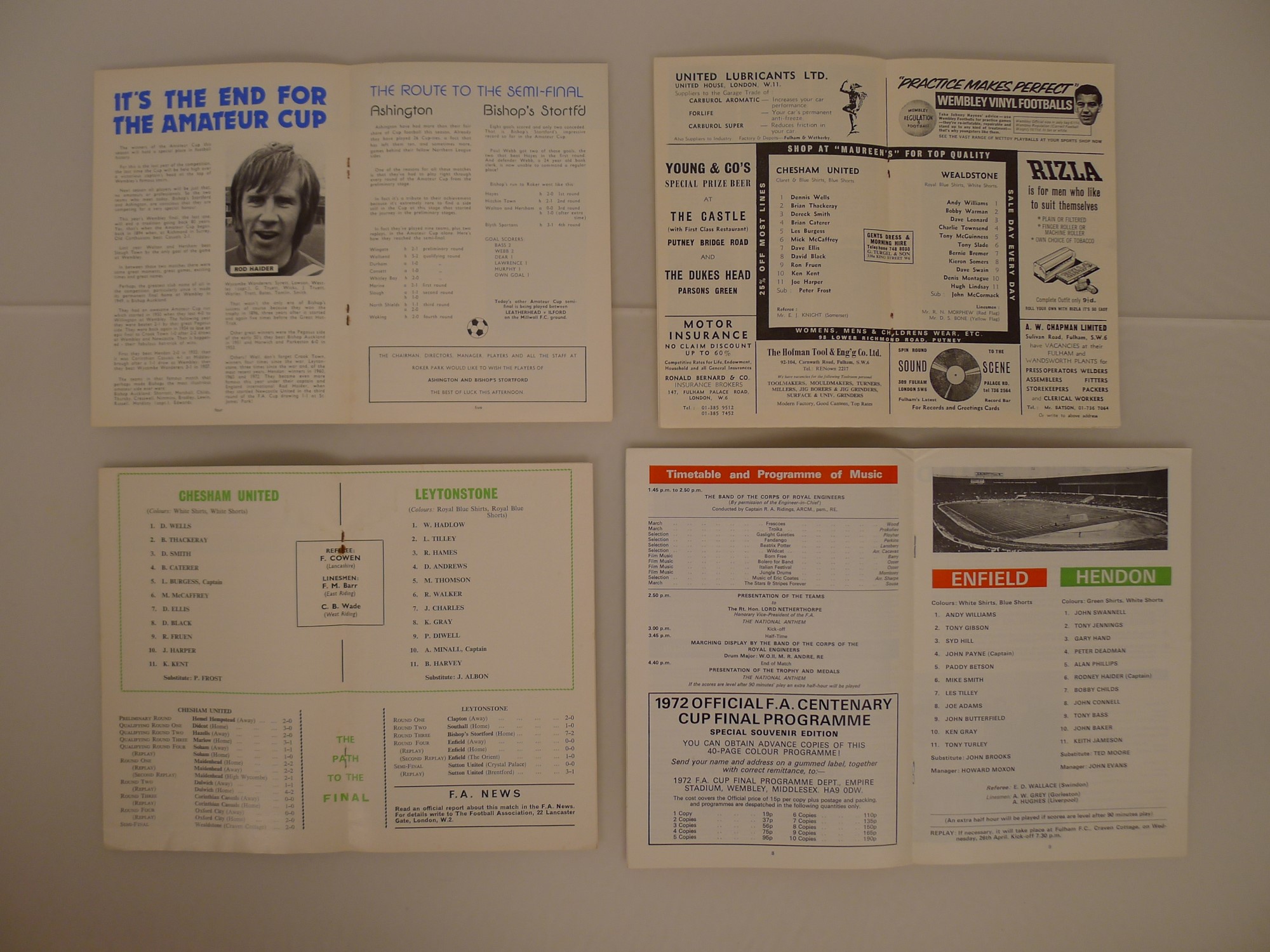 10 x FA Amateur Cup Final and Semi Final programmes from 1968 to 1974 (The Last FAAC Final) - Image 4 of 5