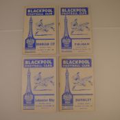4 x Blackpool 1960 football programmes, Vs Burnley Apr 23, Vs Leicester City Dec 17, Vs Birmingham