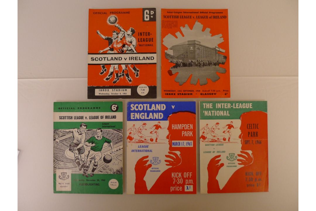 5 x Scottish League Home Inter-League International programmes from 1958 to 1966 comprising 1 x - Image 1 of 5