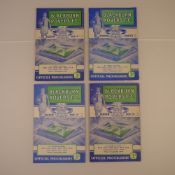 4 x Blackburn Rovers 1958-59 football programmes, Vs Preston North End Oct 3 1959, Vs