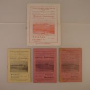 4 x Wrexham 1957-59 football programmes, Vs Chesterfield Aug 28 1957, Vs Southport Apr 19 1958, Vs