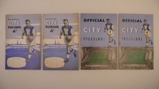 4 x Coventry City 1957-58 football programmes, Vs Shrewsbury Town Apr 8 1958, Vs Northampton Town