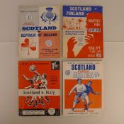 4 x Scotland FIFA World Cup Qualifying Home International programmes from 1961 to 1968 comprising