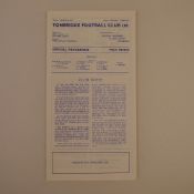 1 x Tonbridge 1948-49 Southern League Season football programme, Vs Hastings United Aug 21 1948,