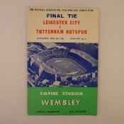 1 x FA Cup Final 1961 programme Leicester City Vs Tottenham Hotspur May 6 1961 at Empire Stadium