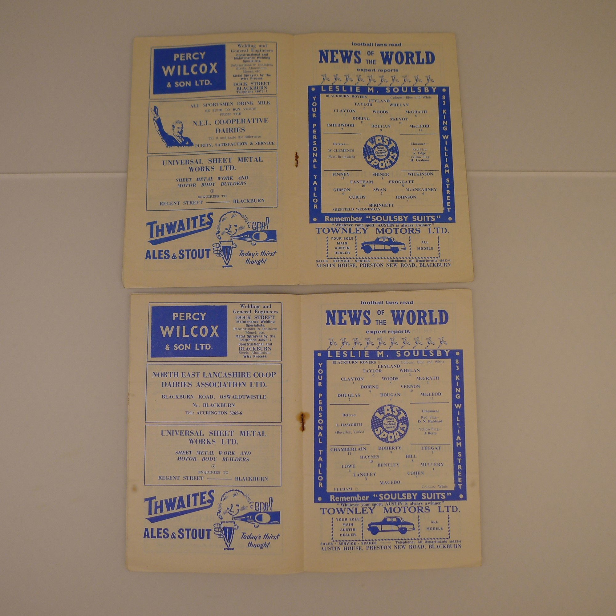 5 x Blackburn Rovers 1959 football programmes, Vs Preston North End Oct 3 1959, Vs Sheffield - Image 4 of 4